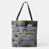 シーカムのラベンダーの広大な畑のベンチ トートバッグ (正面)