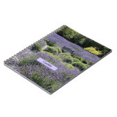 シーカムのラベンダーの広大な畑のベンチ ノートブック (左側)