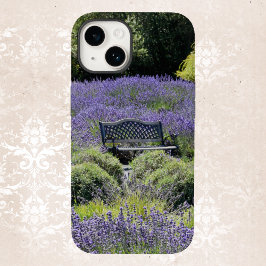 シーカムのラベンダーの広大な畑のベンチ Case-Mate iPhone 14ケース