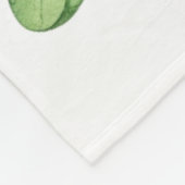 シーカメターコイズピーチ&金ゴールドビーチハウス フリースブランケット (角)