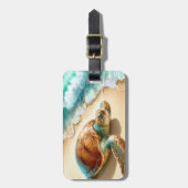 シーカメターコイズ海 ラゲッジタグ (正面縦)