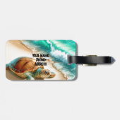 シーカメターコイズ海 ラゲッジタグ (裏面横)