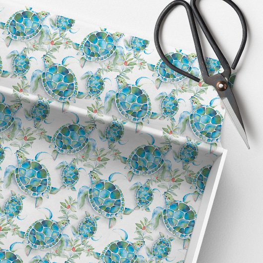 シーカメティッシュペーパートロピカルビーチクリスマス 薄葉紙