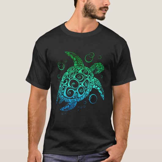 シーカメハワイアン本羽 Tシャツ (正面)