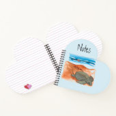 シーカメビーチおもしろいカラフルハート ノートブック (内部)