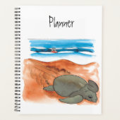 シーカメビーチおもしろい カラフル プランナー手帳 (正面)