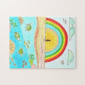 シーカメビーチアドベンチャーハッピープレイスパーソナル ジグソーパズル (横)