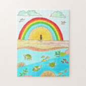 シーカメビーチアドベンチャーハッピープレイスパーソナル ジグソーパズル (縦)