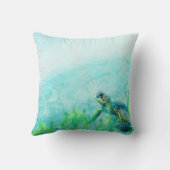 シーカメ海ビーチアートトロピカルチエレガントック クッション (裏面)