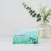 シーカメ海ビーチアートトロピカルチエレガントック 名刺 (スタンド正面)