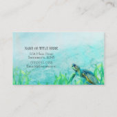 シーカメ海ビーチアートトロピカルチエレガントック 名刺 (裏面)