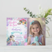 シーカメ誕生日招待状 招待状 (スタンド正面)