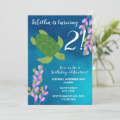 シーカメ誕生日招待状 招待状 (スタンド正面)