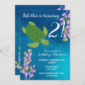 シーカメ誕生日招待状 招待状 (正面/裏面)