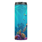 シーカメ鮮やか海イラストレーション タンブラー (裏面)