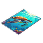 シーカメ鮮やか海イラストレーション ノートブック (左側)