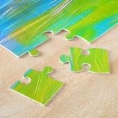 シーカラフルカメ |カスタム ジグソーパズル (側面)