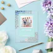 シーカラフルグラスクリスマスフォトホリデーカード アクリル招待状 (インサイチュ (ウェディング))