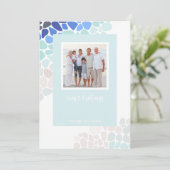 シーカラフルグラスクリスマスフォトホリデーカード シーズンカード (スタンド正面)