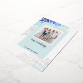 シーカラフルグラスクリスマスフォトホリデーカード 箔シーズンカード (回転した状態)