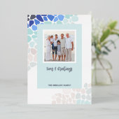 シーカラフルグラスクリスマスフォトホリデーカード 箔シーズンカード (立ち正面)