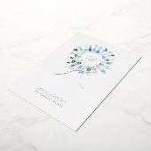 シーカラフルグラスクリスマスリースイニシャル 箔シーズンカード (回転した状態)