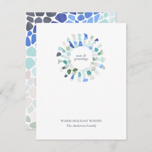 シーカラフルグラスクリスマスリース シーズンカード (正面/裏面)