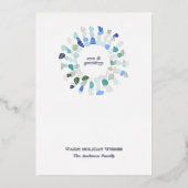 シーカラフルグラスクリスマスリース 箔シーズンカード (正面)