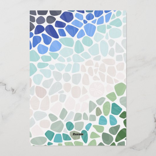 シーカラフルグラスクリスマスリース 箔シーズンカード (裏面)