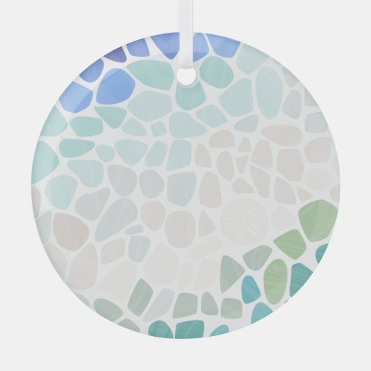 シーカラフルグラスサークルオーナメント ガラスオーナメント (正面)