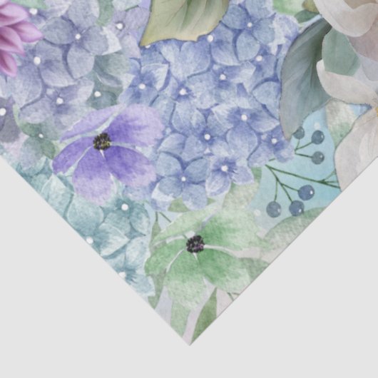 シーカラフルタートルウォーター花模様 薄葉紙 (詳細)