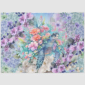 シーカラフルタートルウォーター花模様 薄葉紙 (正面)