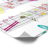 シーカラフルト音楽ノート ポスター (角)