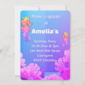 シーカラフルホースパーティの招待状 招待状 (正面)