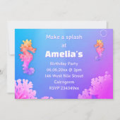 シーカラフルホースパーティの招待状 招待状 (正面)