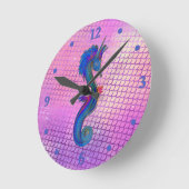 シーカラフルホース ラウンド壁時計 (傾斜)