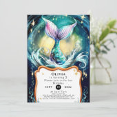 シーカラフルマーメイド誕生日 招待状 (スタンド正面)