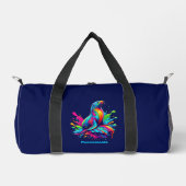 シーカラフルライオンのスプラッシュジッパー付きパウチ ダッフルバッグ (正面)