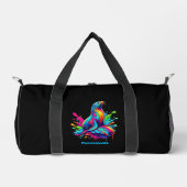 シーカラフルライオンのスプラッシュジッパー付きパウチ ダッフルバッグ (正面)