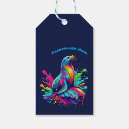 シーカラフルライオンスプラッシュ – ギフトタグ