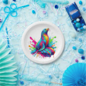 シーカラフルライオンスプラッシュ ペーパープレート (パーティー)