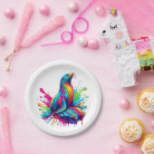 シーカラフルライオンスプラッシュ ペーパープレート (パーティー)