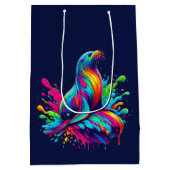 シーカラフルライオンスプラッシュ –  ミディアムペーパーバッグ (裏面)