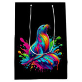 シーカラフルライオンスプラッシュ –  ミディアムペーパーバッグ (裏面)