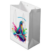 シーカラフルライオンスプラッシュ –  ミディアムペーパーバッグ (正面アングル)