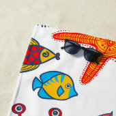 シーカラフルライフイラストレーション ビーチタオル (インサイチュ)