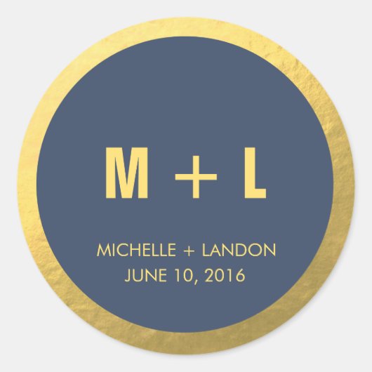 シーカラー+ホイルスティッカー |結婚式 ラウンドシール (正面)