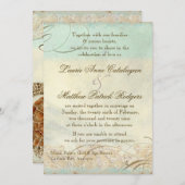 シーカリブのタートルモダンコースト海ビーチ 招待状 (正面/裏面)