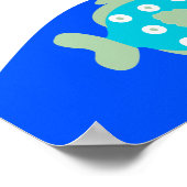 シーカリプソのベビーシャワーのバナーの下 ポスター (角)