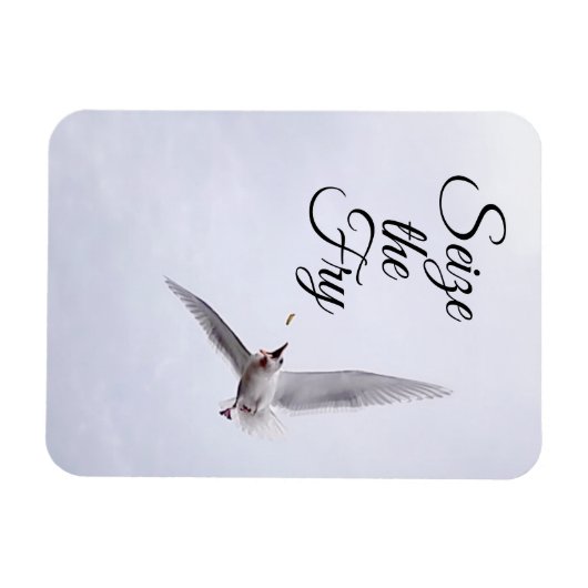 シーガおもしろいルシーバードプンフライフランスのカーペディエム マグネット (横)